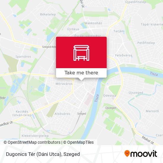 Dugonics Tér (Dáni Utca) map