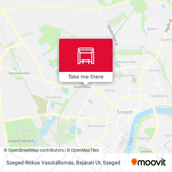 Szeged-Rókus Vasútállomás, Bejárati Út map