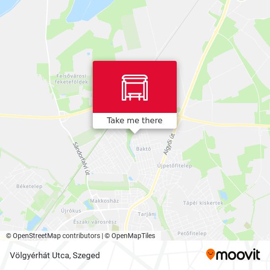 Völgyérhát Utca map