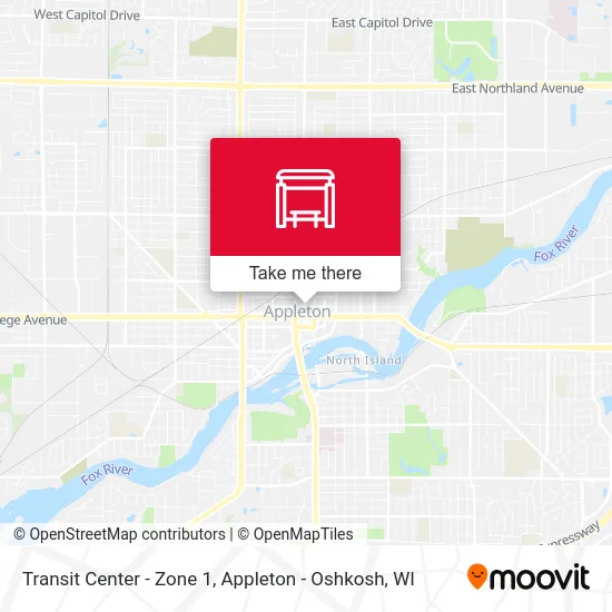 Mapa de Transit Center - Zone 1