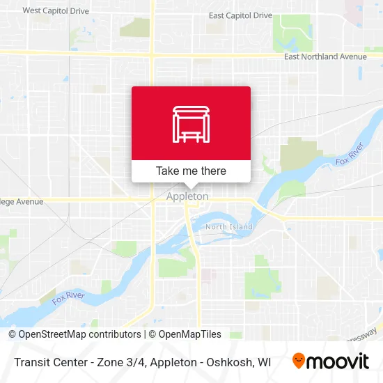 Transit Center - Zone 3/4 map