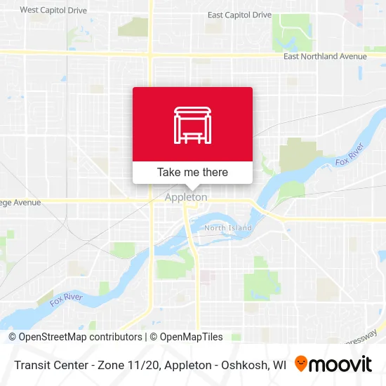 Mapa de Transit Center - Zone 11/20