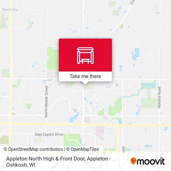Mapa de Appleton North High & Front Door