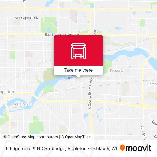 Mapa de E Edgemere & N Cambridge