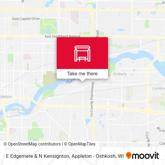 Mapa de E Edgemere & N Kensignton
