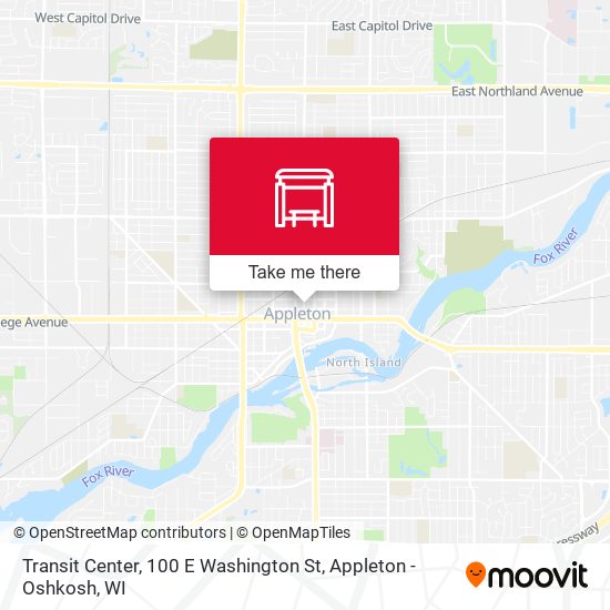 Mapa de Transit Center, 100 E Washington St