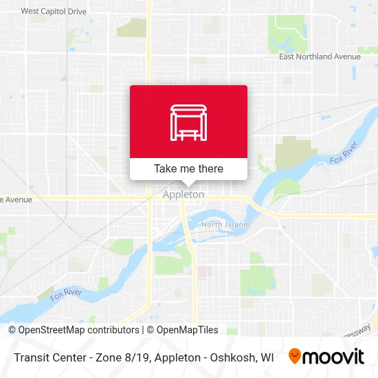 Transit Center - Zone 8/19 map