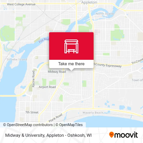 Mapa de Midway & University