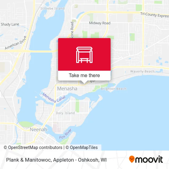 Mapa de Plank & Manitowoc