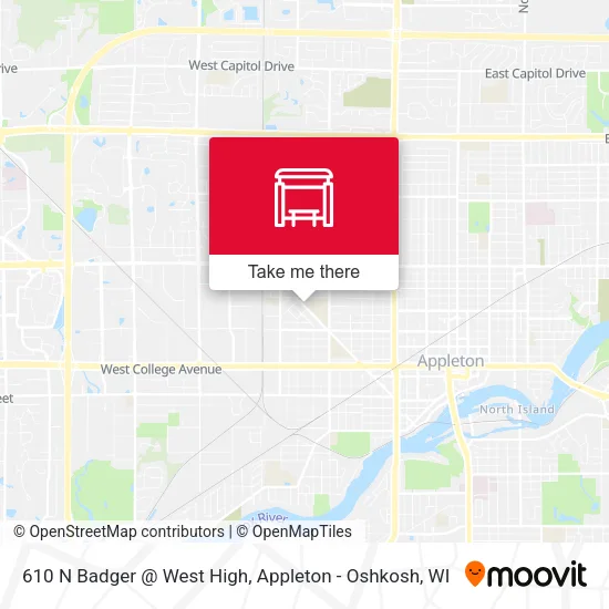 Mapa de 610 N Badger @ West High