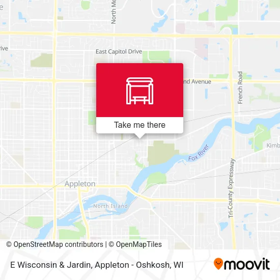 Mapa de E Wisconsin & Jardin