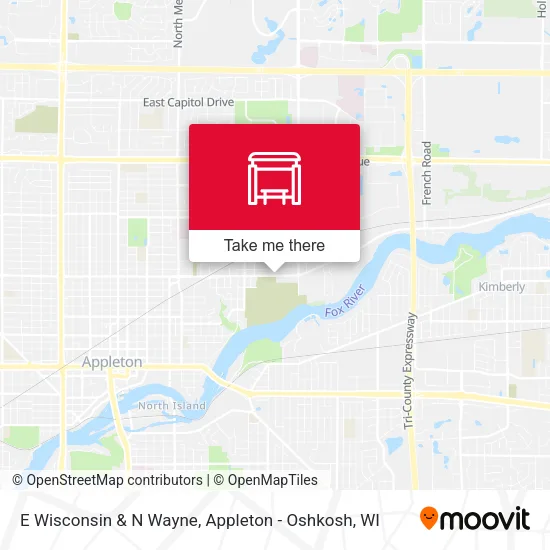 Mapa de E Wisconsin & N Wayne