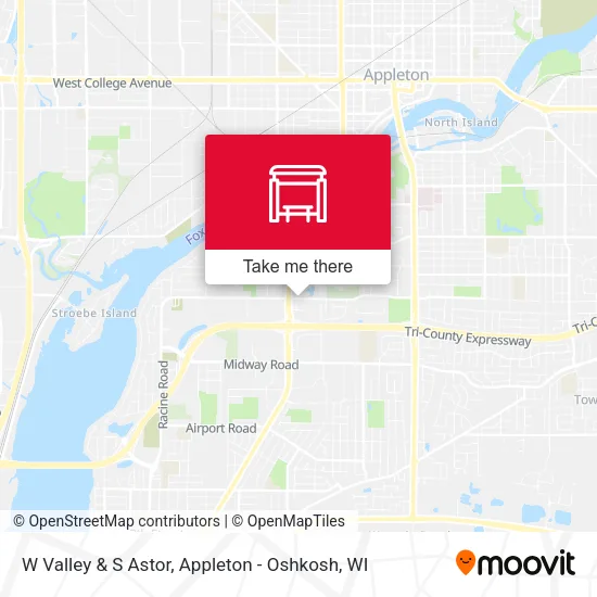 Mapa de W Valley & S Astor