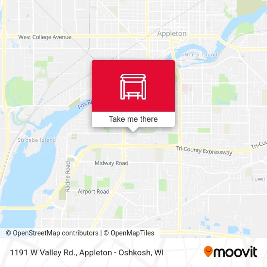 Mapa de 1191 W Valley Rd.
