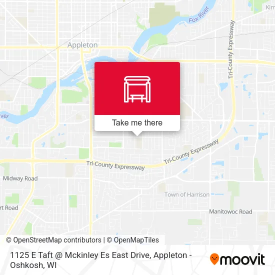 Mapa de 1125 E Taft @ Mckinley Es East Drive