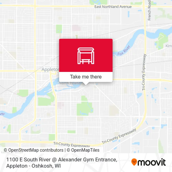 Mapa de 1100 E South River @ Alexander Gym Entrance