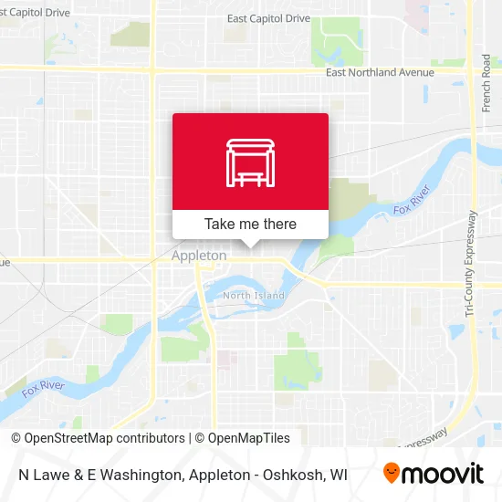 Mapa de N Lawe & E Washington