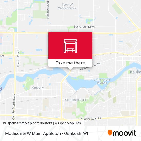 Madison & W Main map