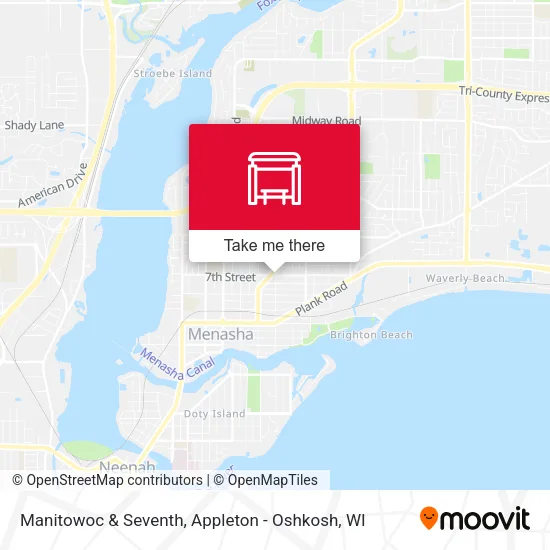 Manitowoc & Seventh map