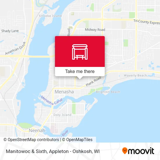 Mapa de Manitowoc & Sixth