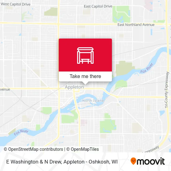 Mapa de E Washington & N Drew