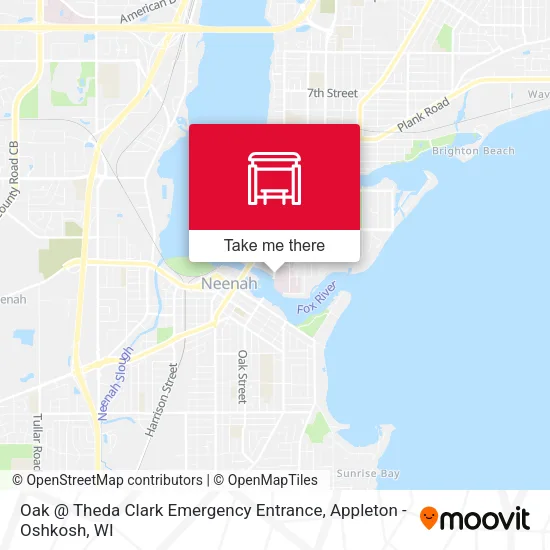 Mapa de Oak @ Theda Clark Emergency Entrance