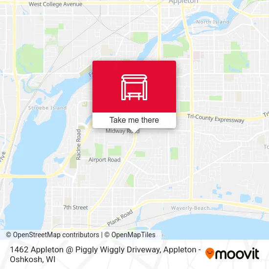 Mapa de 1462 Appleton @ Piggly Wiggly Driveway