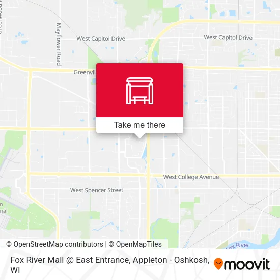 Mapa de Fox River Mall @ East Entrance
