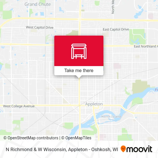 N Richmond & W Wisconsin map