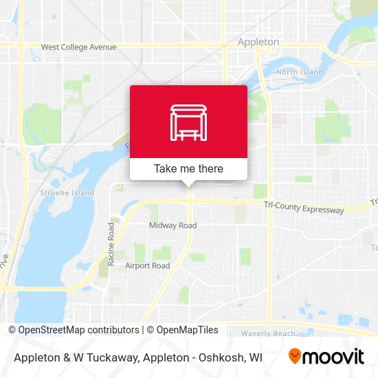 Appleton & W Tuckaway map