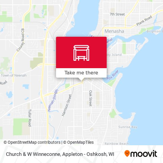 Church & W Winneconne map