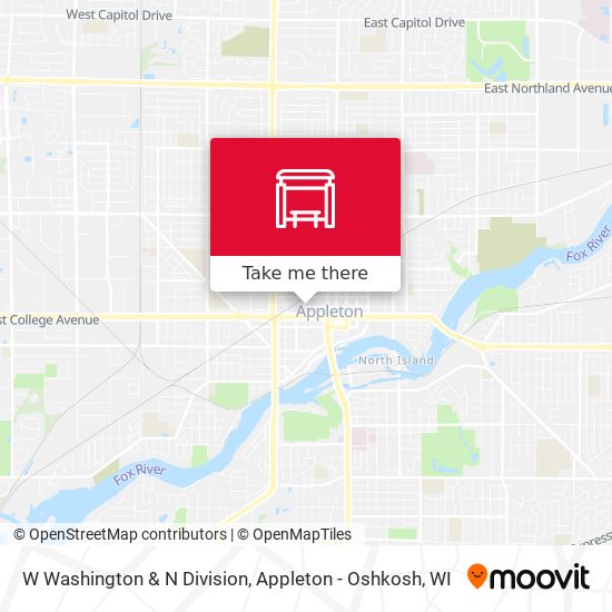 W Washington & N Division map