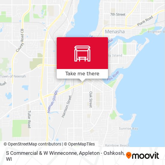 S Commercial & W Winneconne map