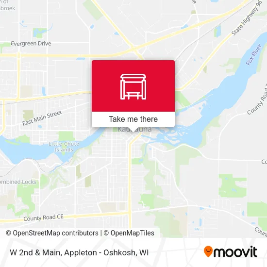 Mapa de W 2nd & Main