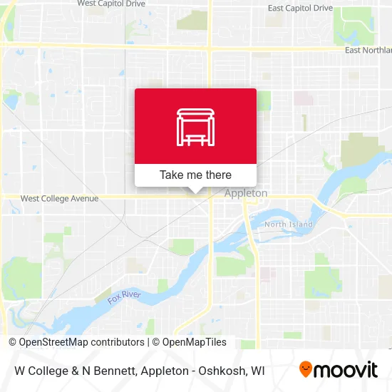 Mapa de W College & N Bennett