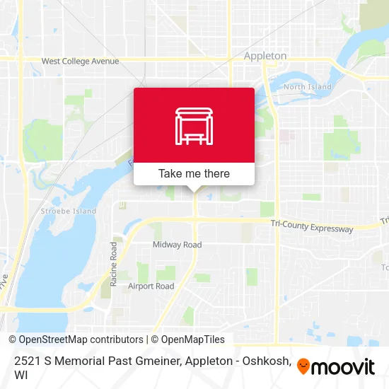 Mapa de 2521 S Memorial Past Gmeiner