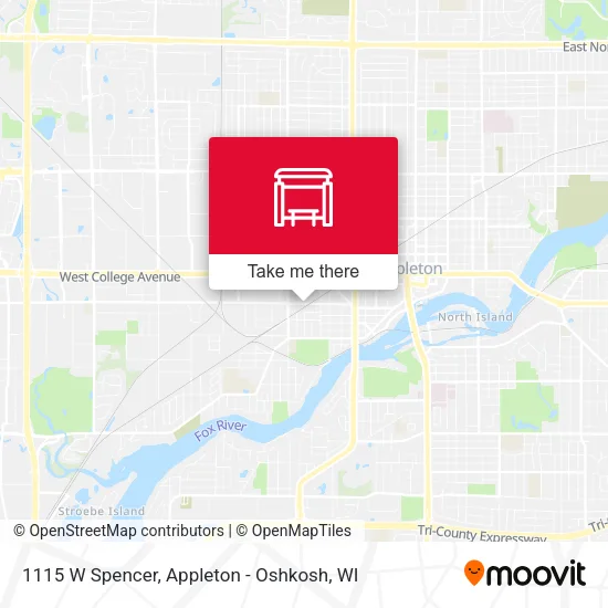 Mapa de 1115 W Spencer