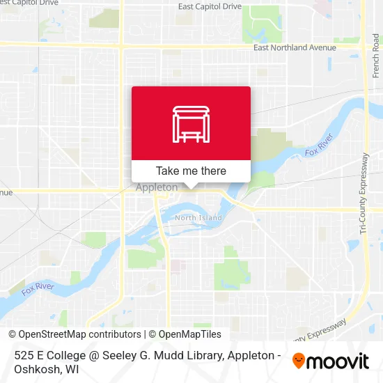 Mapa de 525 E College @ Seeley G. Mudd Library