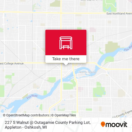 227 S Walnut @ Outagamie County Parking Lot map