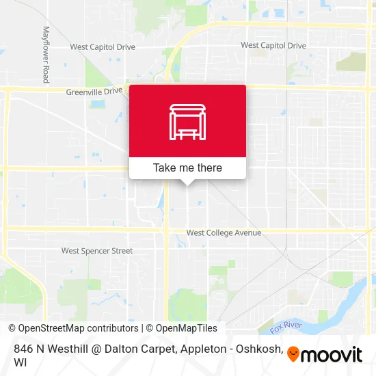 Mapa de 846 N Westhill @ Dalton Carpet