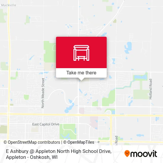 E Ashbury @ Appleton North High School Drive map