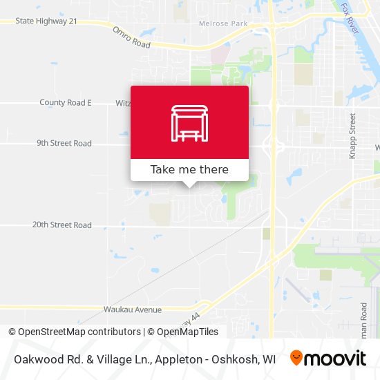 Oakwood Rd. & Village Ln. map