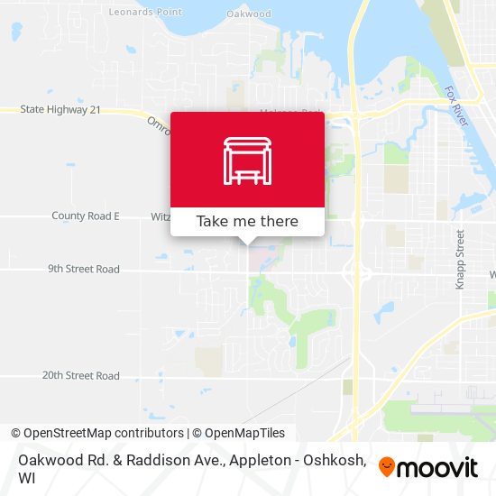 Oakwood Rd. & Raddison Ave. map