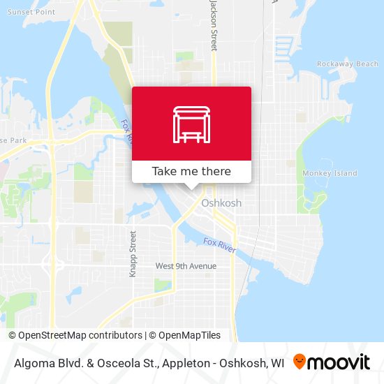 Algoma Blvd. & Osceola St. map