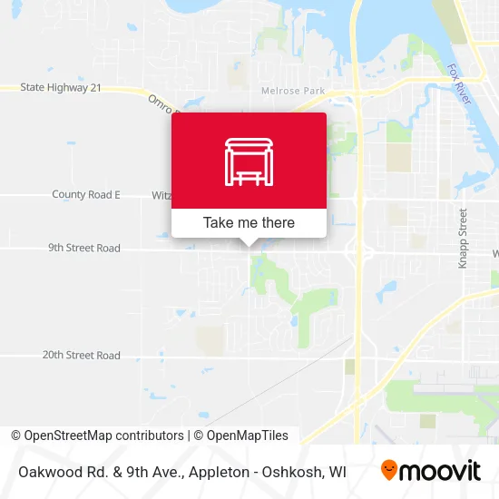 Mapa de Oakwood Rd. & 9th Ave.
