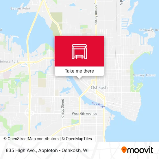 Mapa de 835 High Ave.