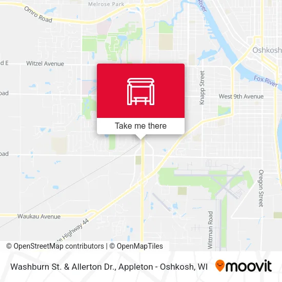 Washburn St. & Allerton Dr. map