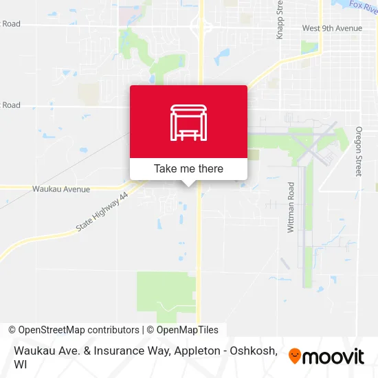 Mapa de Waukau Ave. & Insurance Way