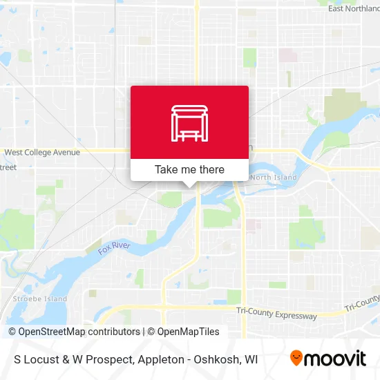 S Locust & W Prospect map