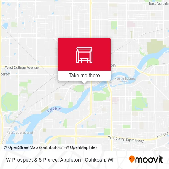 W Prospect & S Pierce map